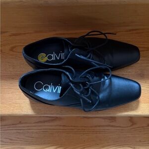 Calvin Klein Lace-Up Black Dress Shoes